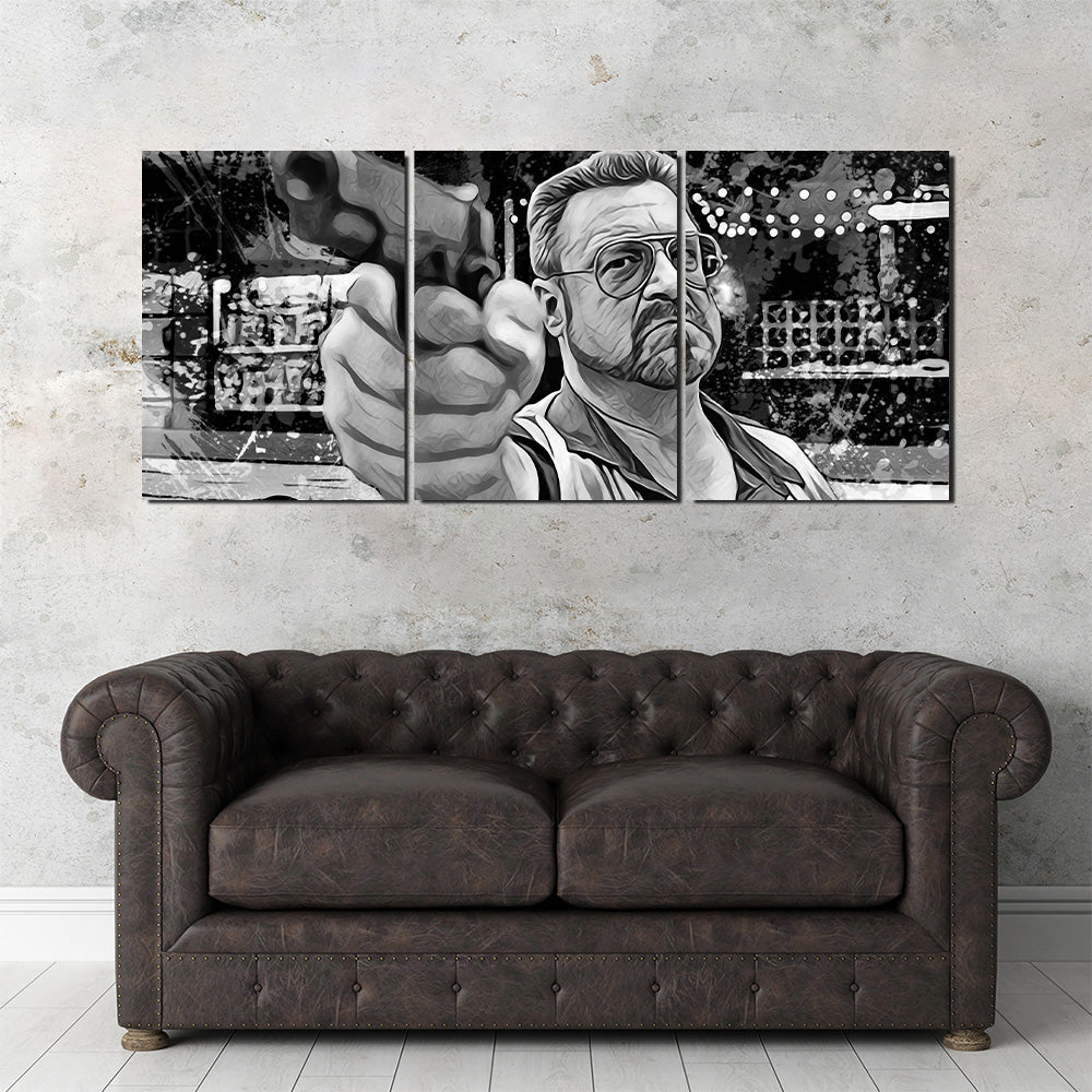 Walter Sobchak Grayscale Wall Art