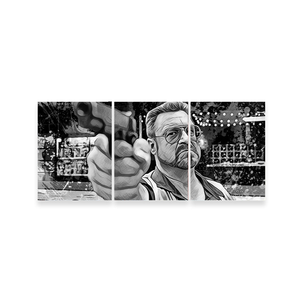 Walter Sobchak Grayscale Wall Art