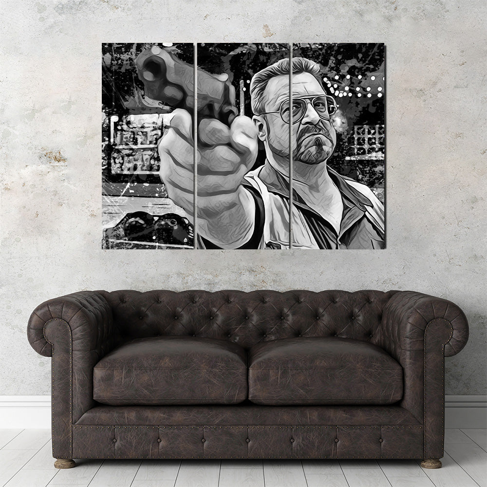 Walter Sobchak Grayscale Wall Art