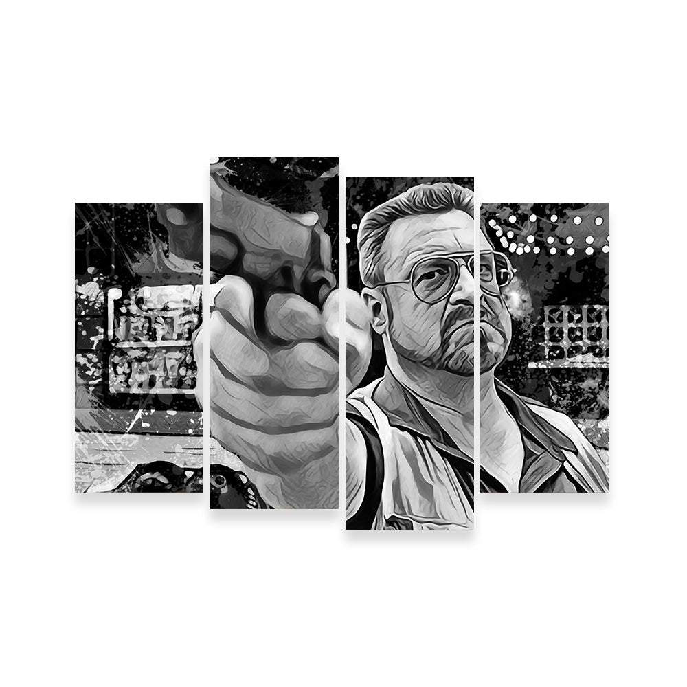 Walter Sobchak Grayscale Wall Art