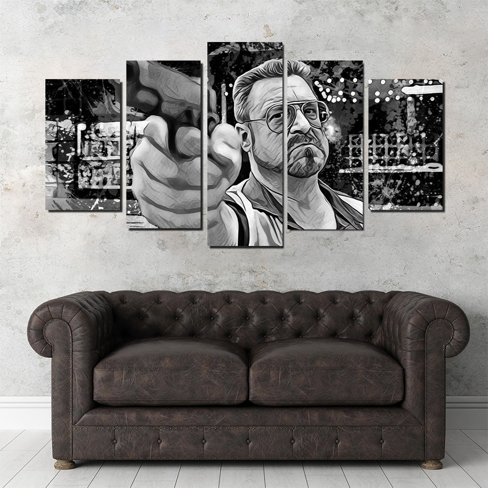 Walter Sobchak Grayscale Wall Art
