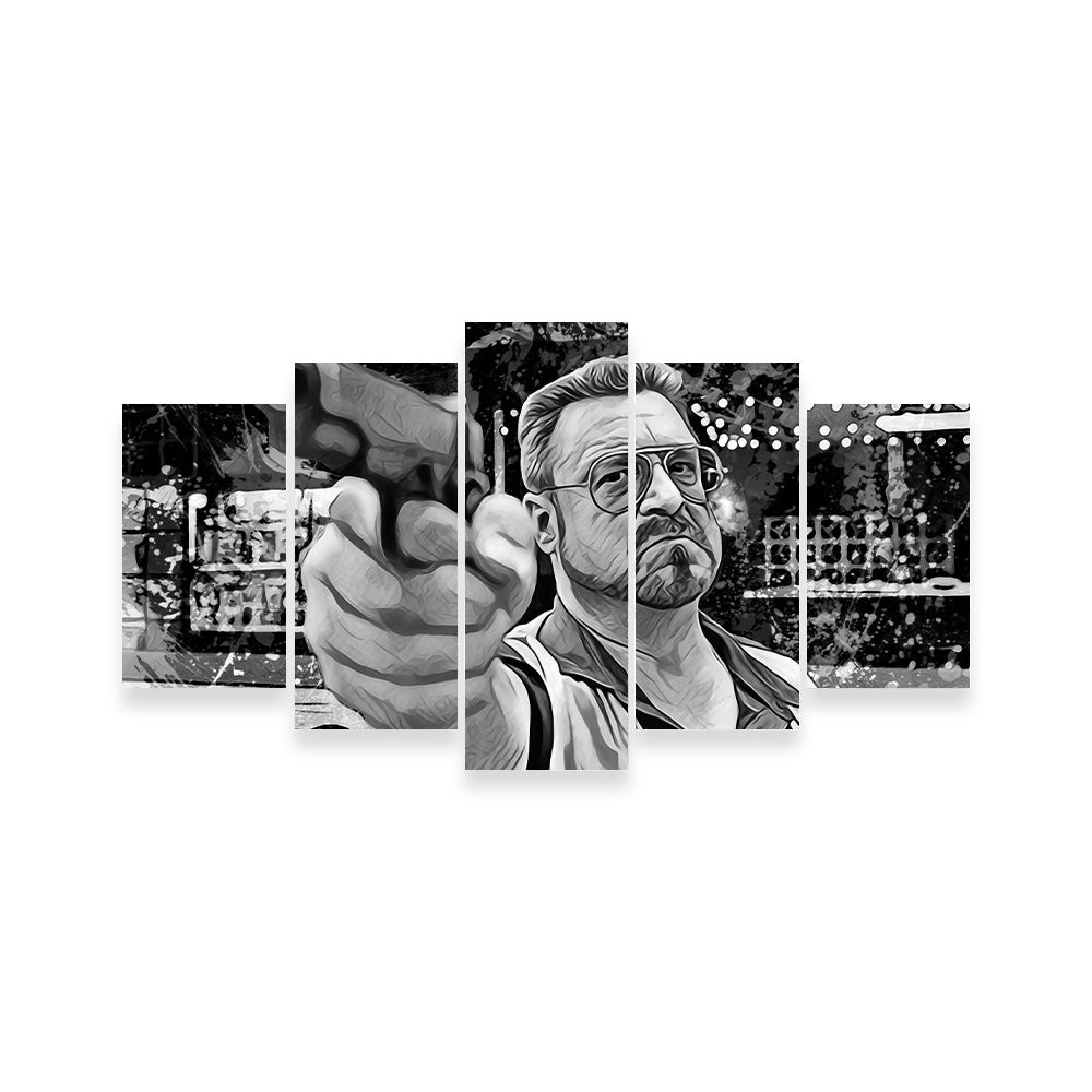 Walter Sobchak Grayscale Wall Art