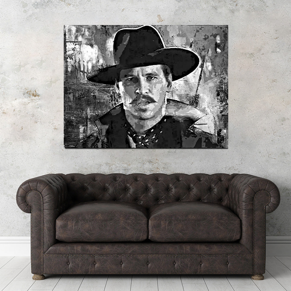 Doc Holliday Grayscale Wall Art