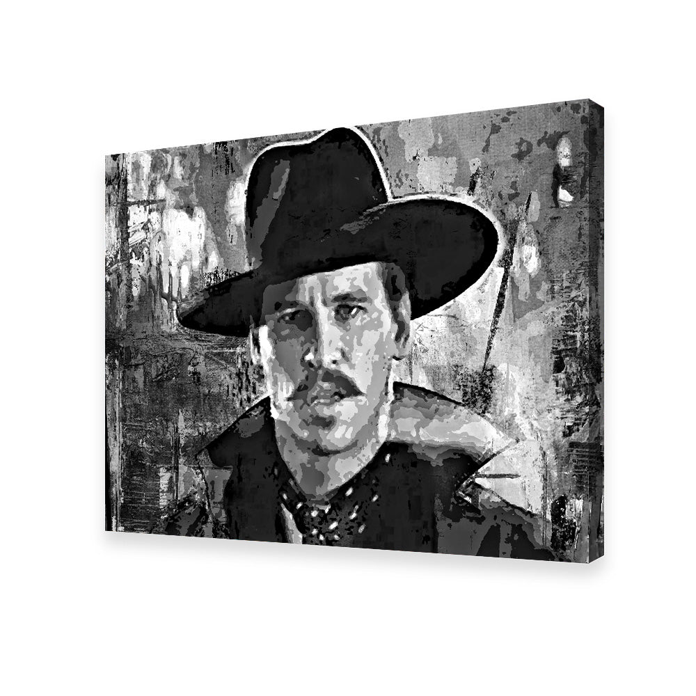 Doc Holliday Grayscale Wall Art