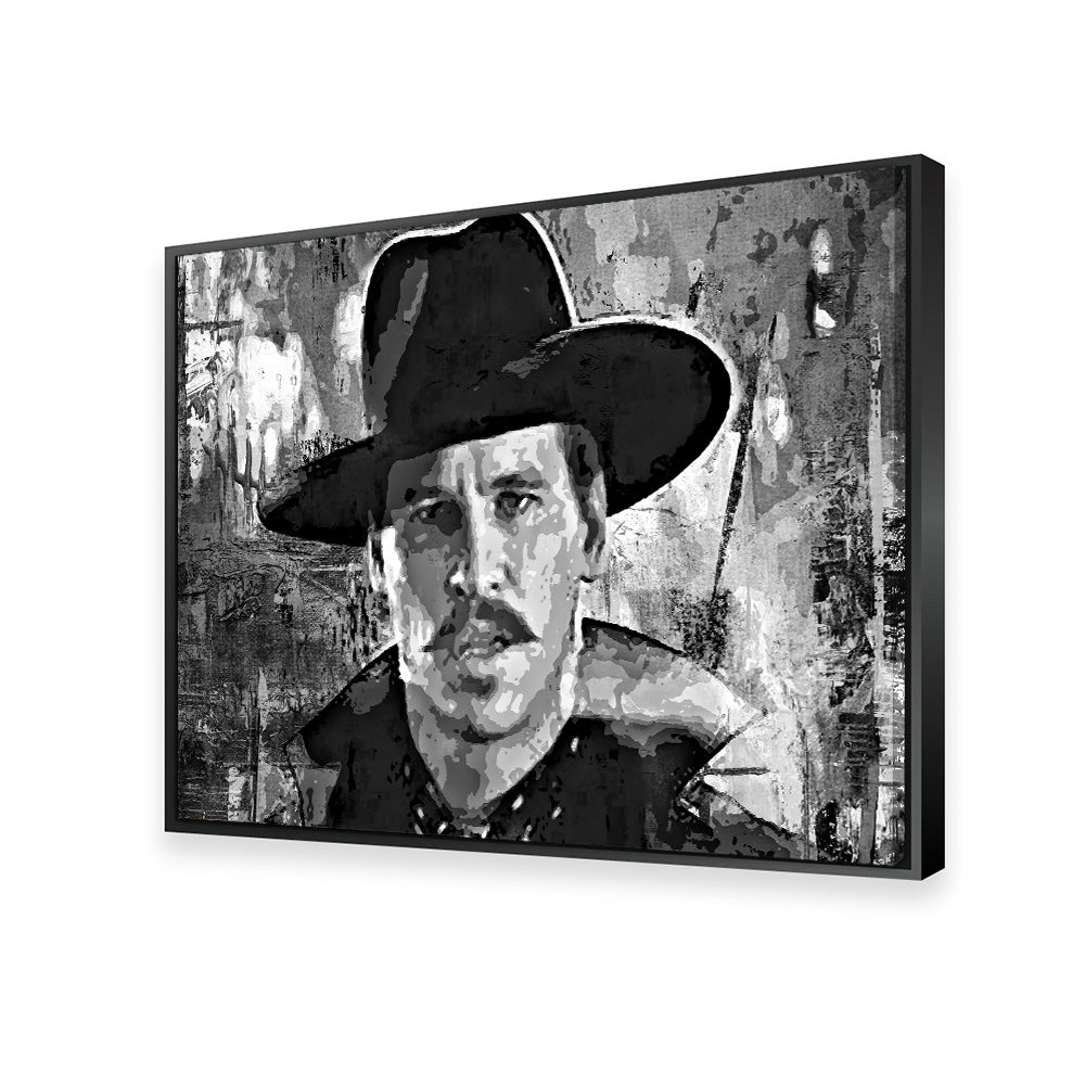 Doc Holliday Grayscale Wall Art