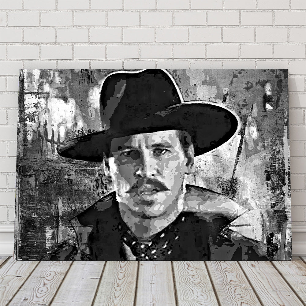 Doc Holliday Grayscale Wall Art