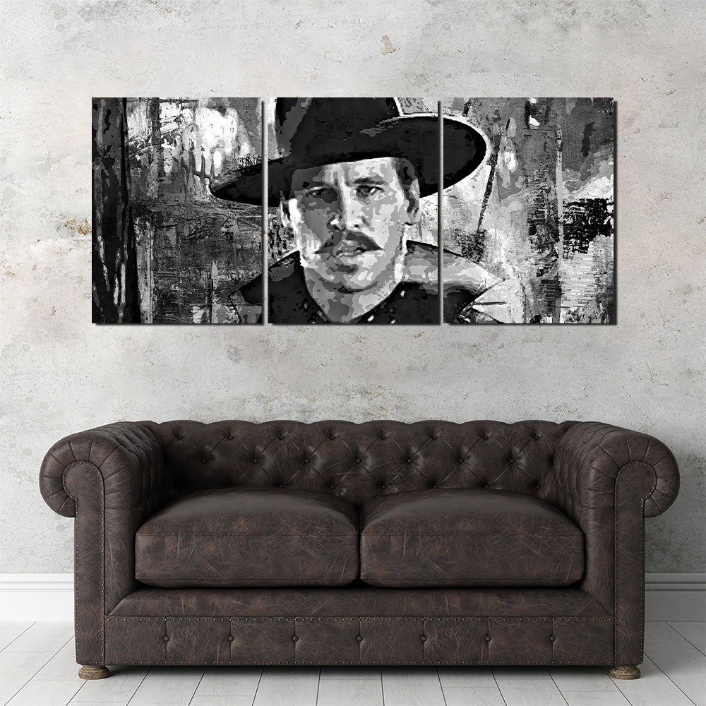 Doc Holliday Grayscale Wall Art