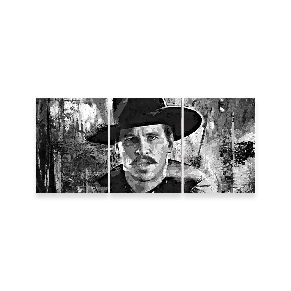 Doc Holliday Grayscale Wall Art