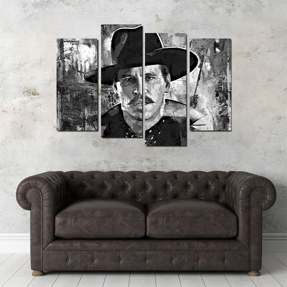 Doc Holliday Grayscale Wall Art