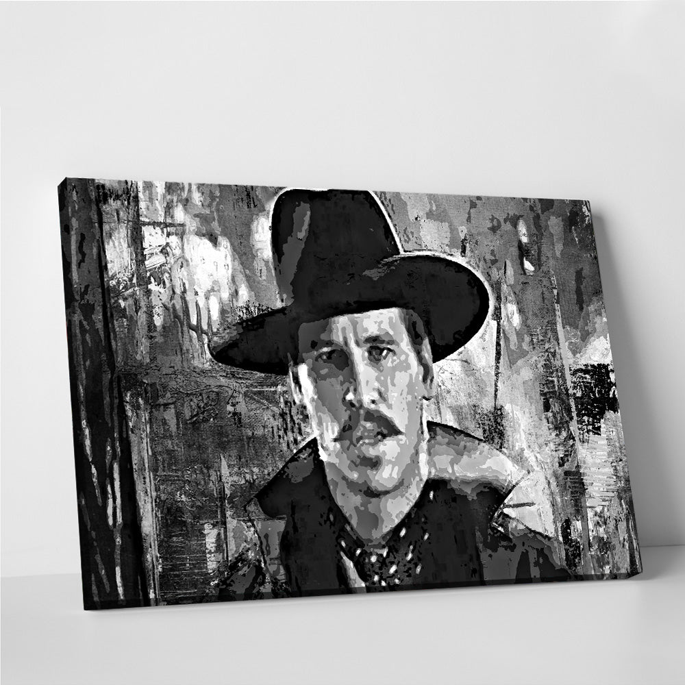 Doc Holliday Grayscale Wall Art
