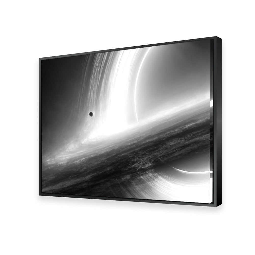 Interstellar Gargantua Grayscale Wall Art