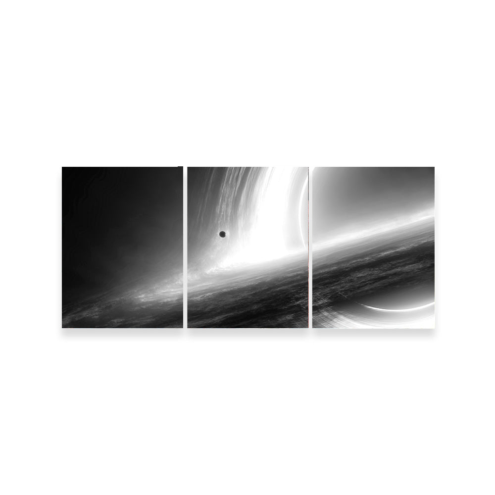 Interstellar Gargantua Grayscale Wall Art