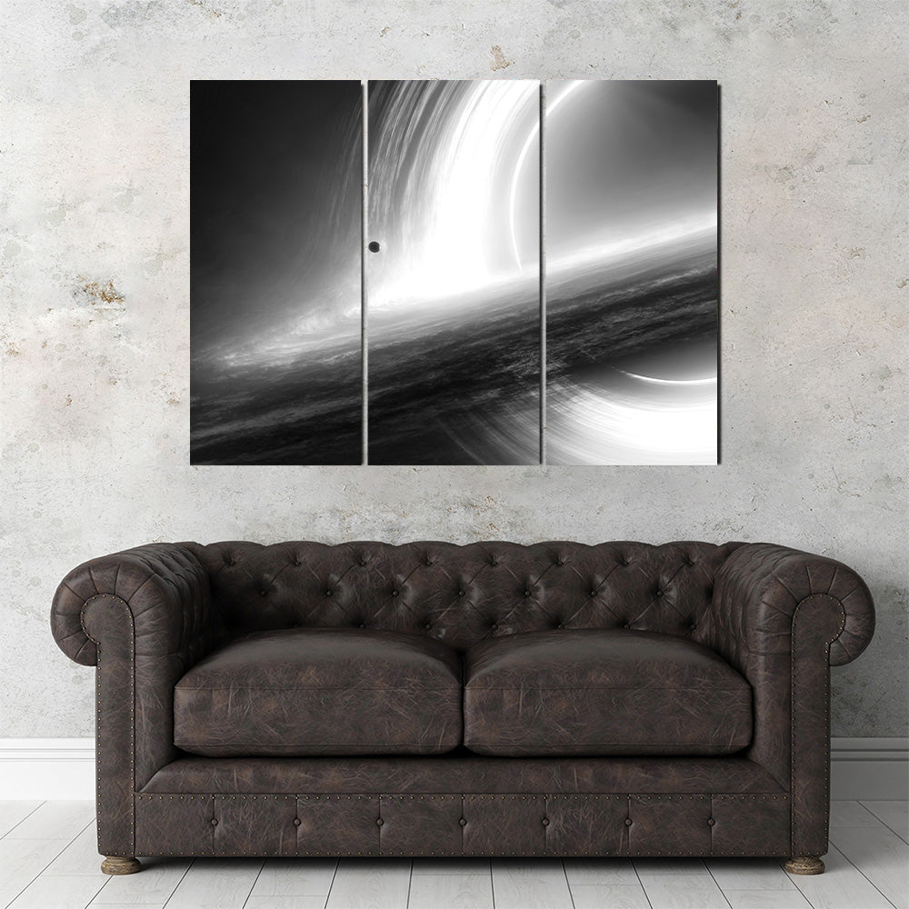 Interstellar Gargantua Grayscale Wall Art