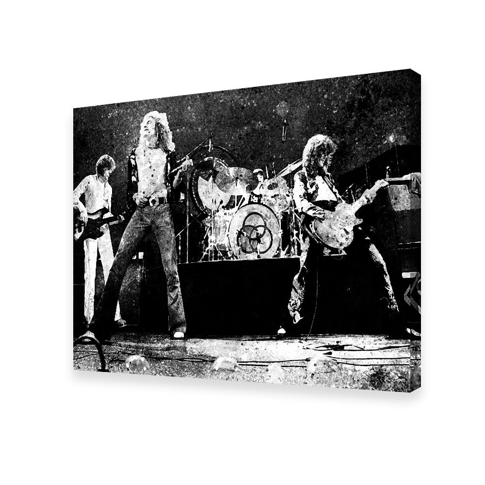Live Led Zeppelin Grayscale Wall Art