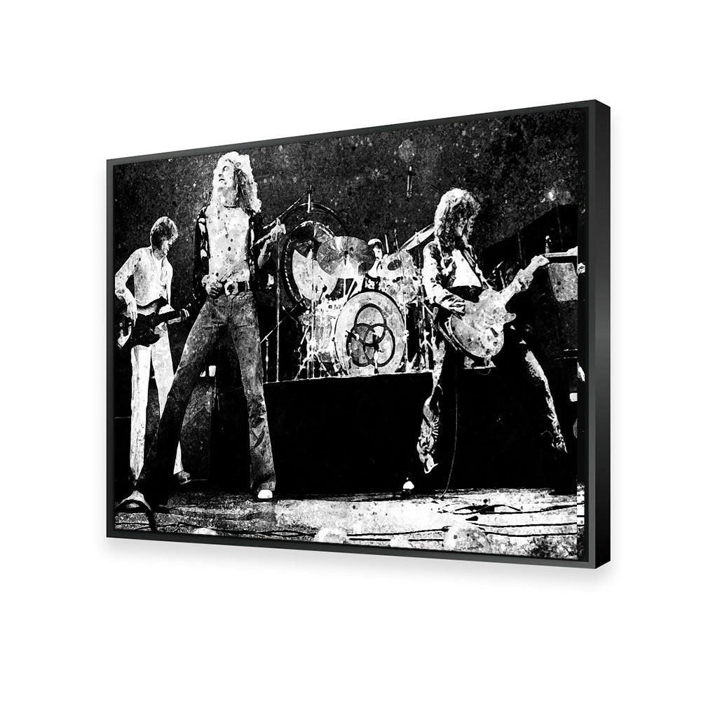 Live Led Zeppelin Grayscale Wall Art