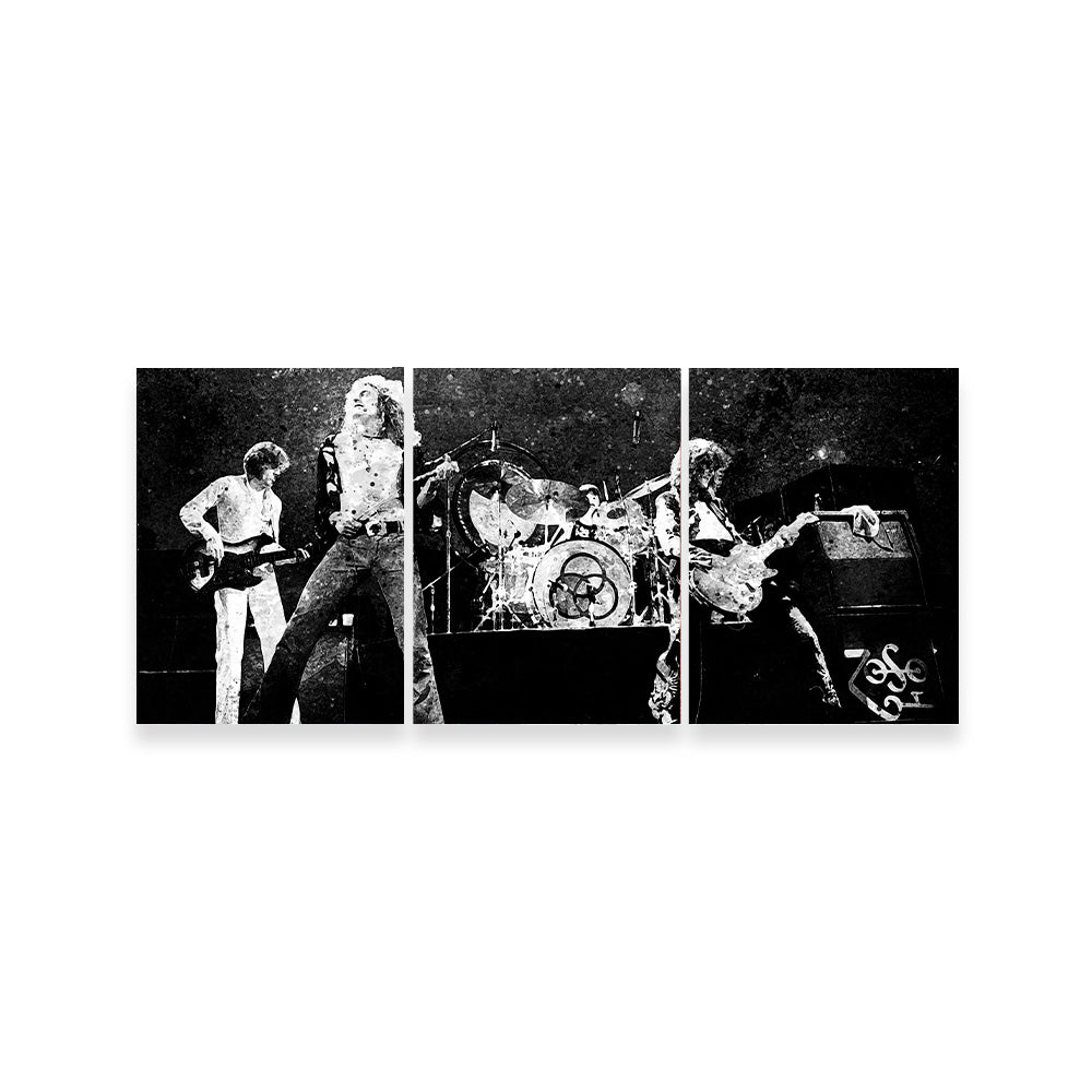 Live Led Zeppelin Grayscale Wall Art