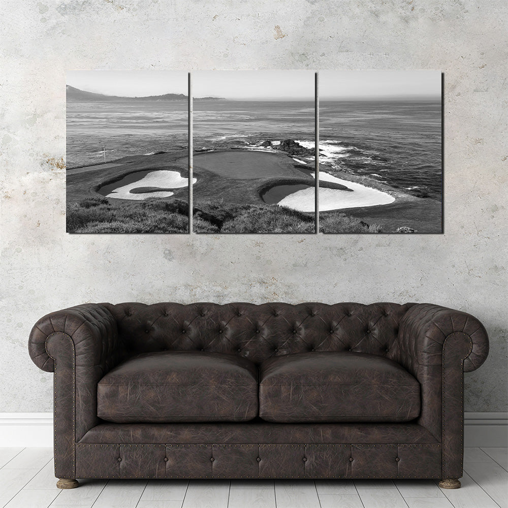 Pebble Beach Grayscale Wall Art