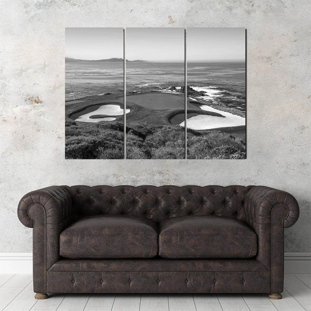 Pebble Beach Grayscale Wall Art