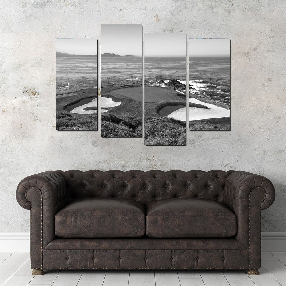 Pebble Beach Grayscale Wall Art