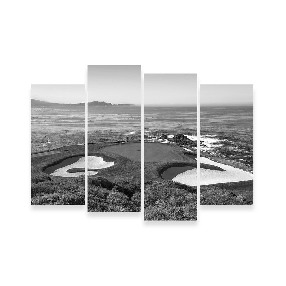 Pebble Beach Grayscale Wall Art