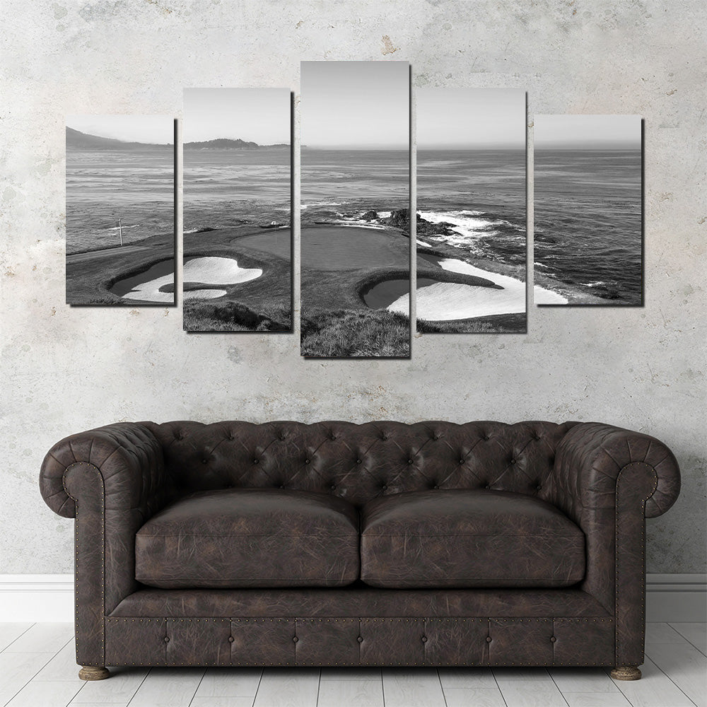 Pebble Beach Grayscale Wall Art