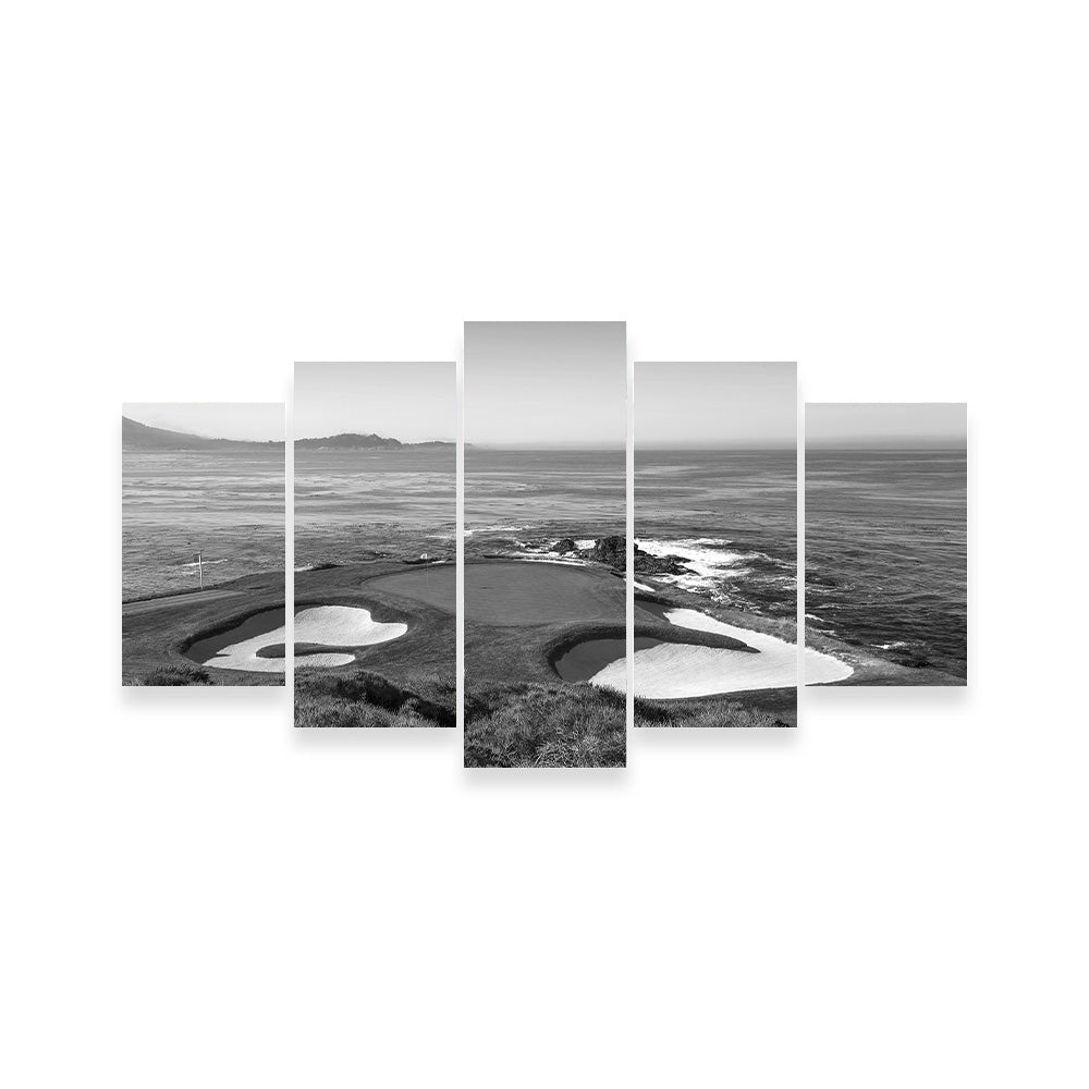 Pebble Beach Grayscale Wall Art