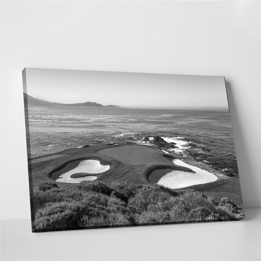 Pebble Beach Grayscale Wall Art