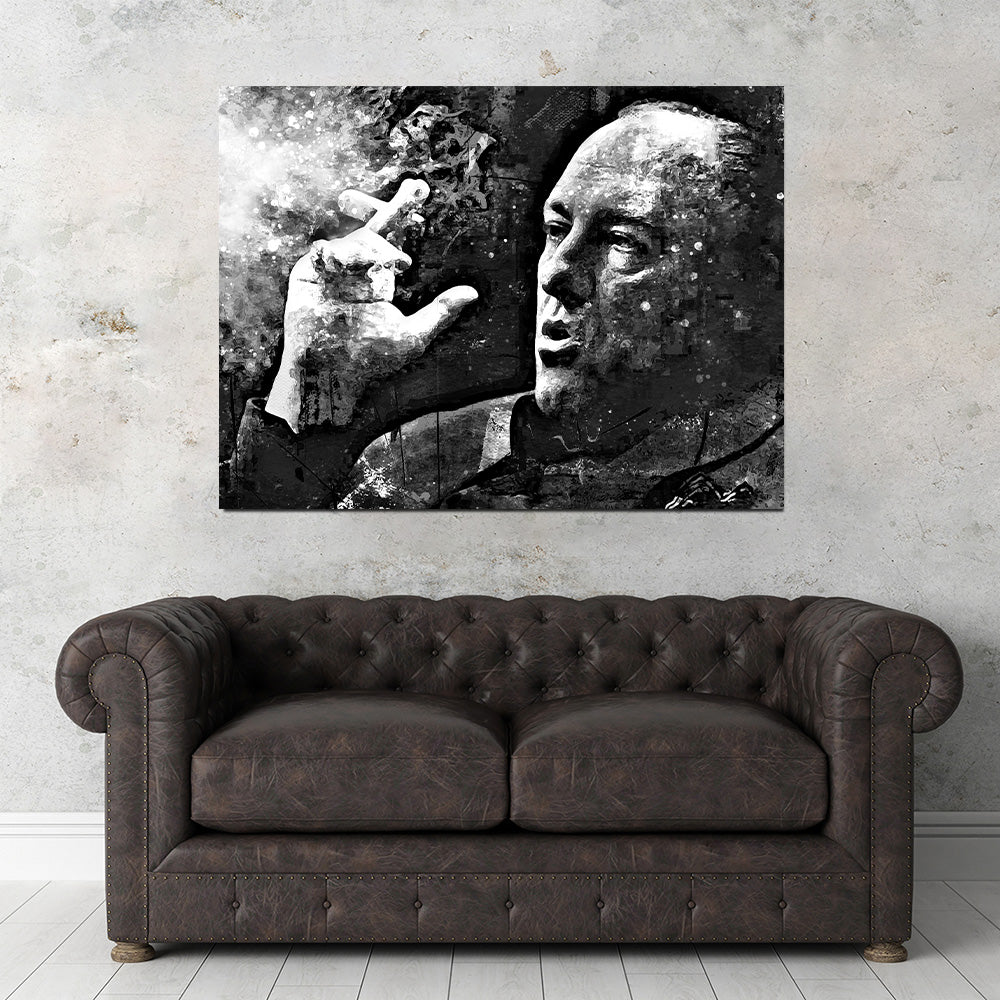 Tony Soprano Grayscale Wall Art