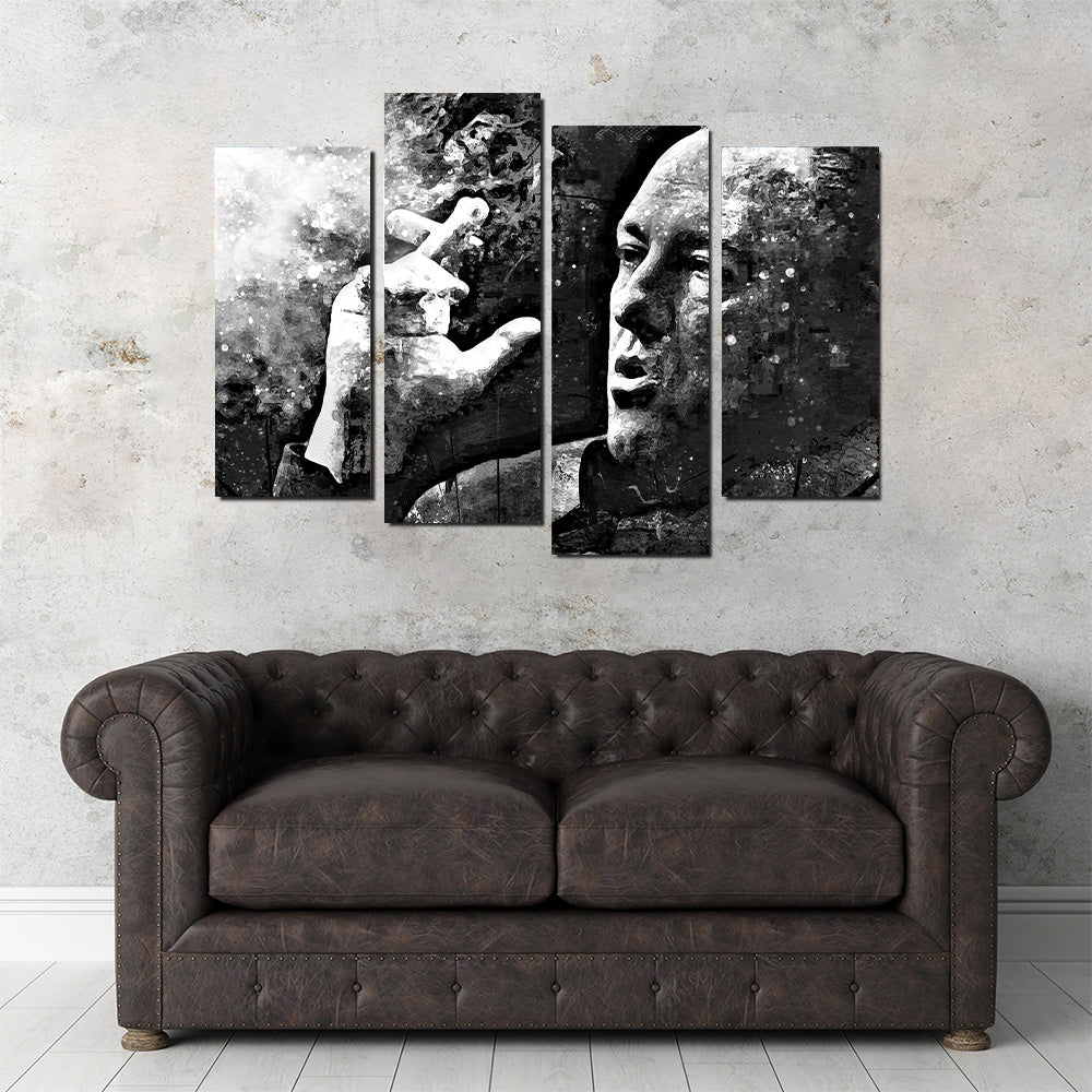 Tony Soprano Grayscale Wall Art