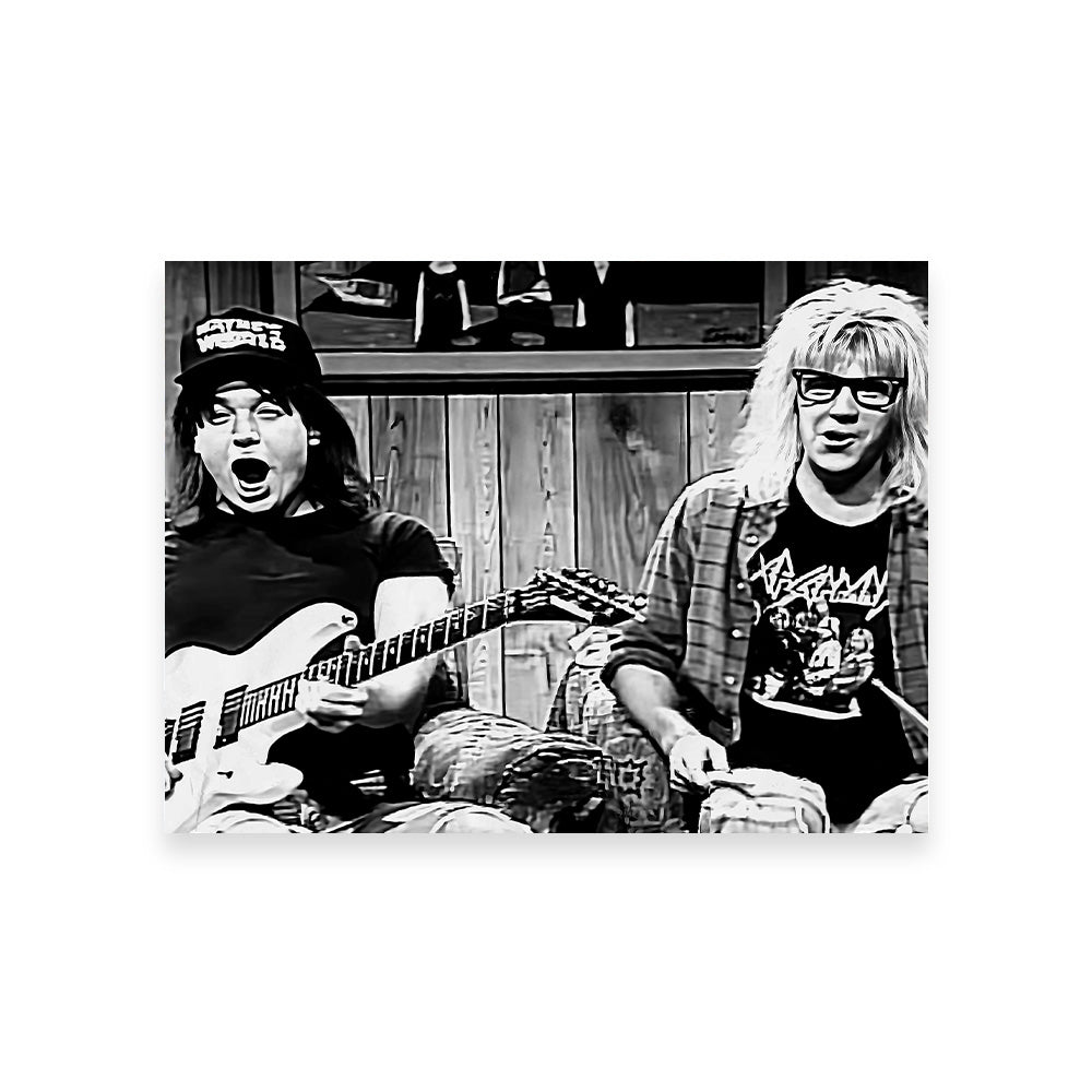 Wayne's World Grayscale Wall Art