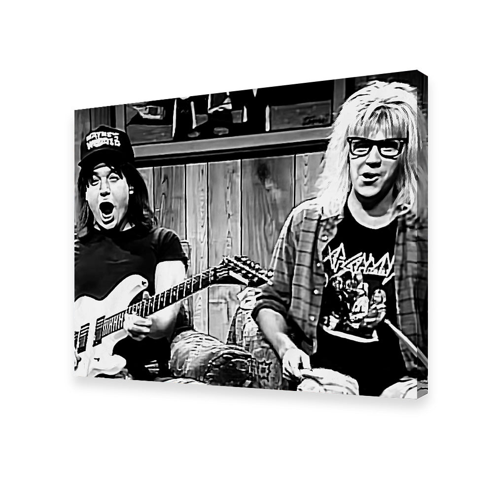 Wayne's World Grayscale Wall Art