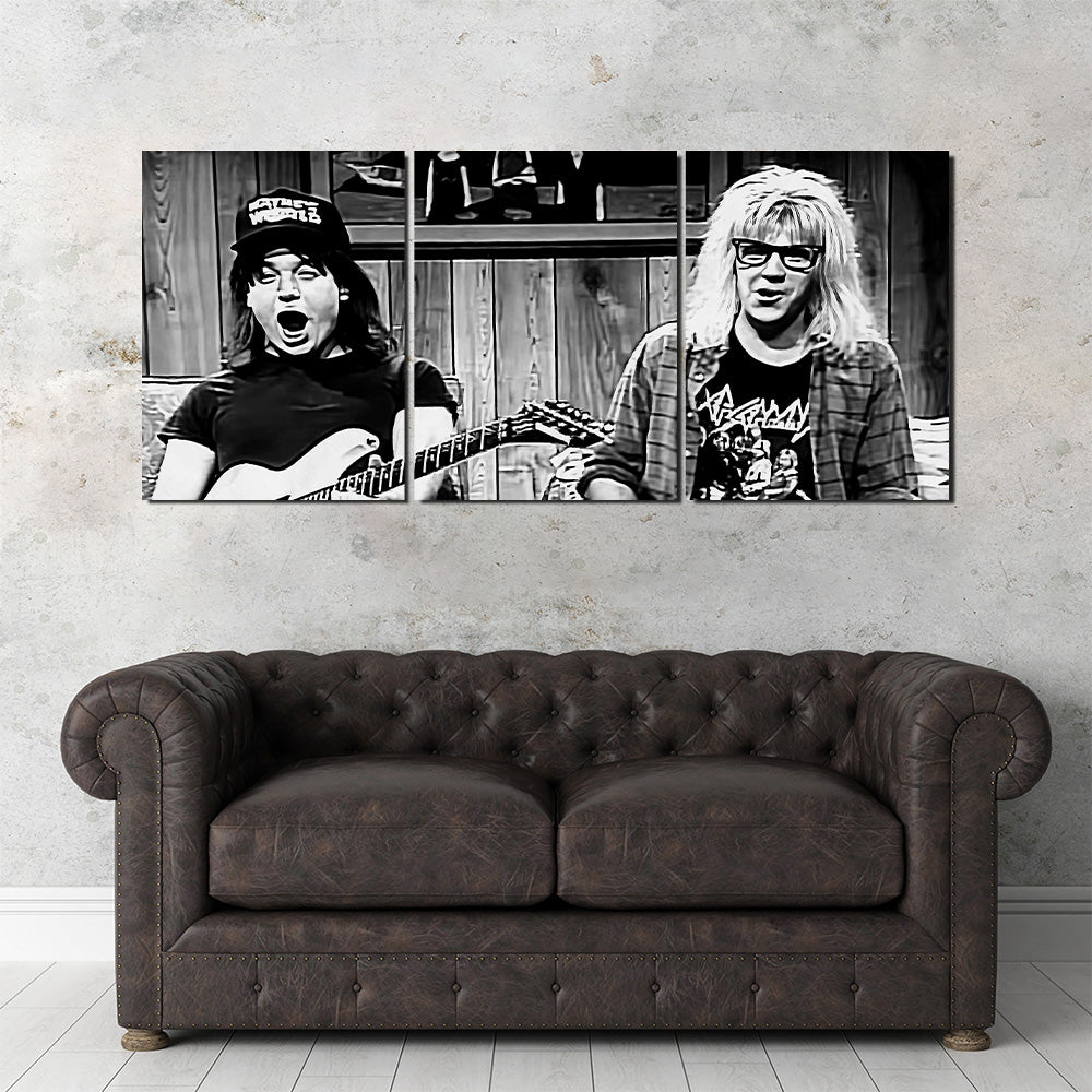 Wayne's World Grayscale Wall Art