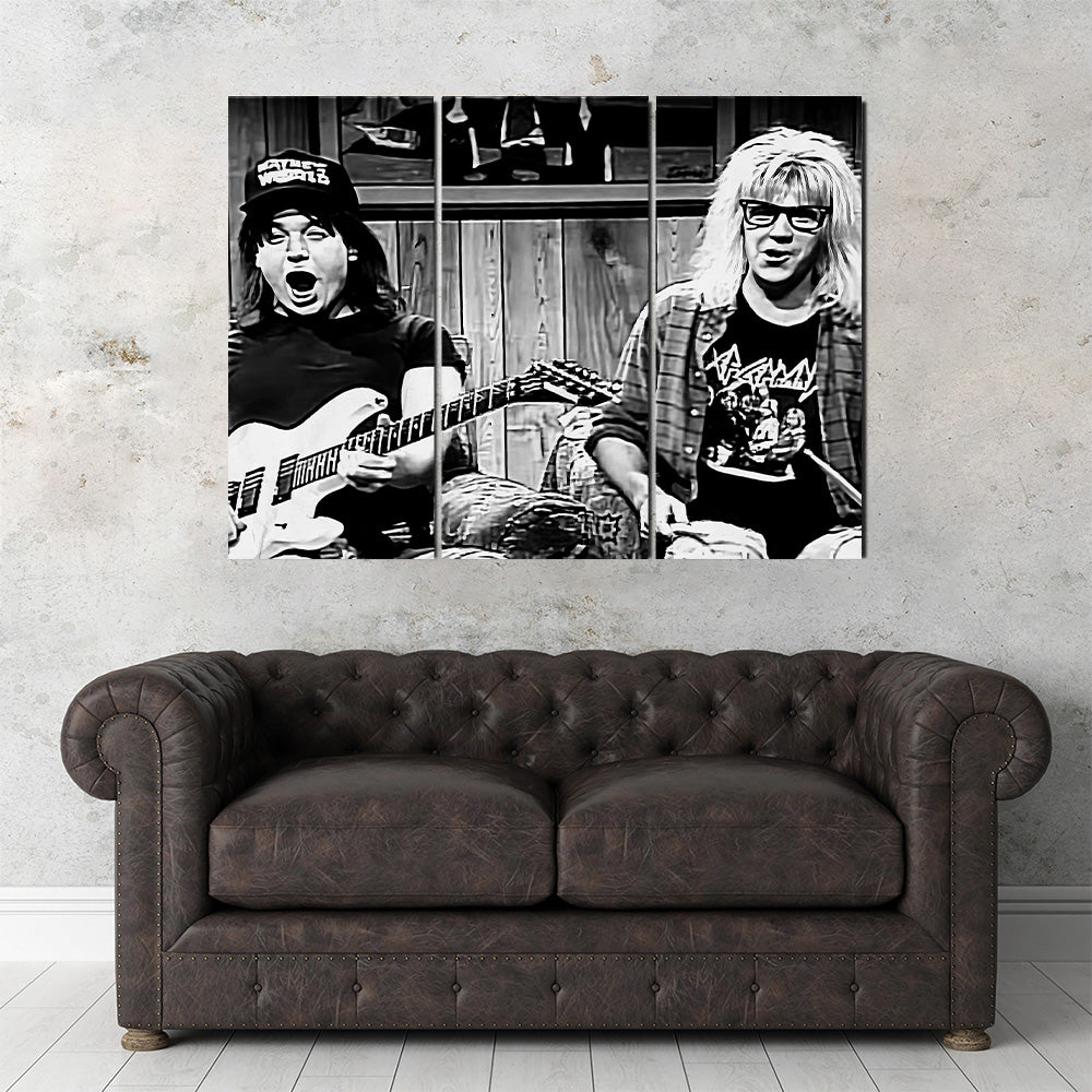 Wayne's World Grayscale Wall Art