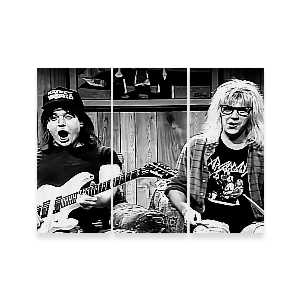 Wayne's World Grayscale Wall Art