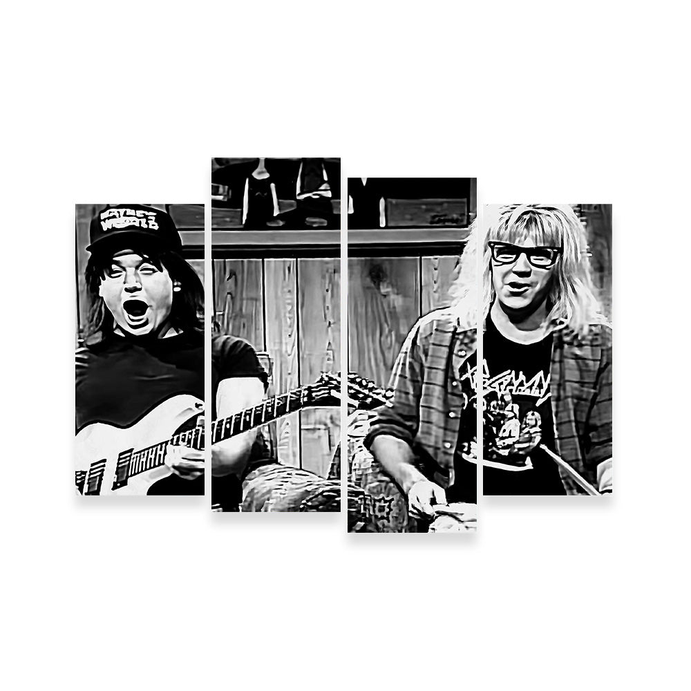 Wayne's World Grayscale Wall Art