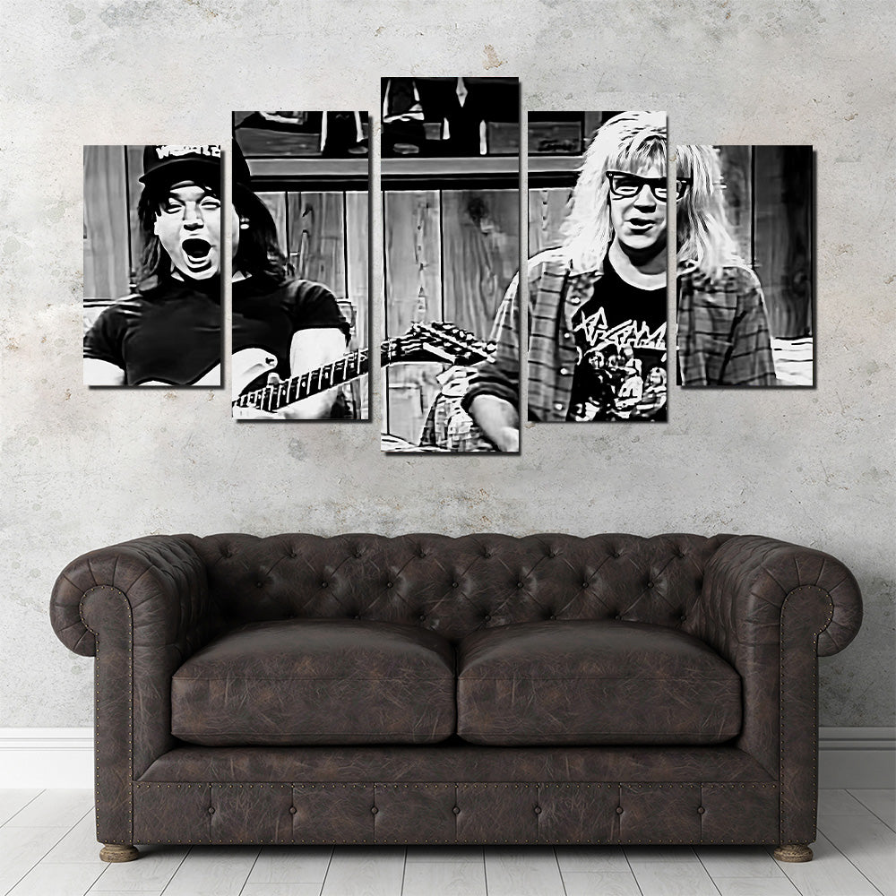 Wayne's World Grayscale Wall Art