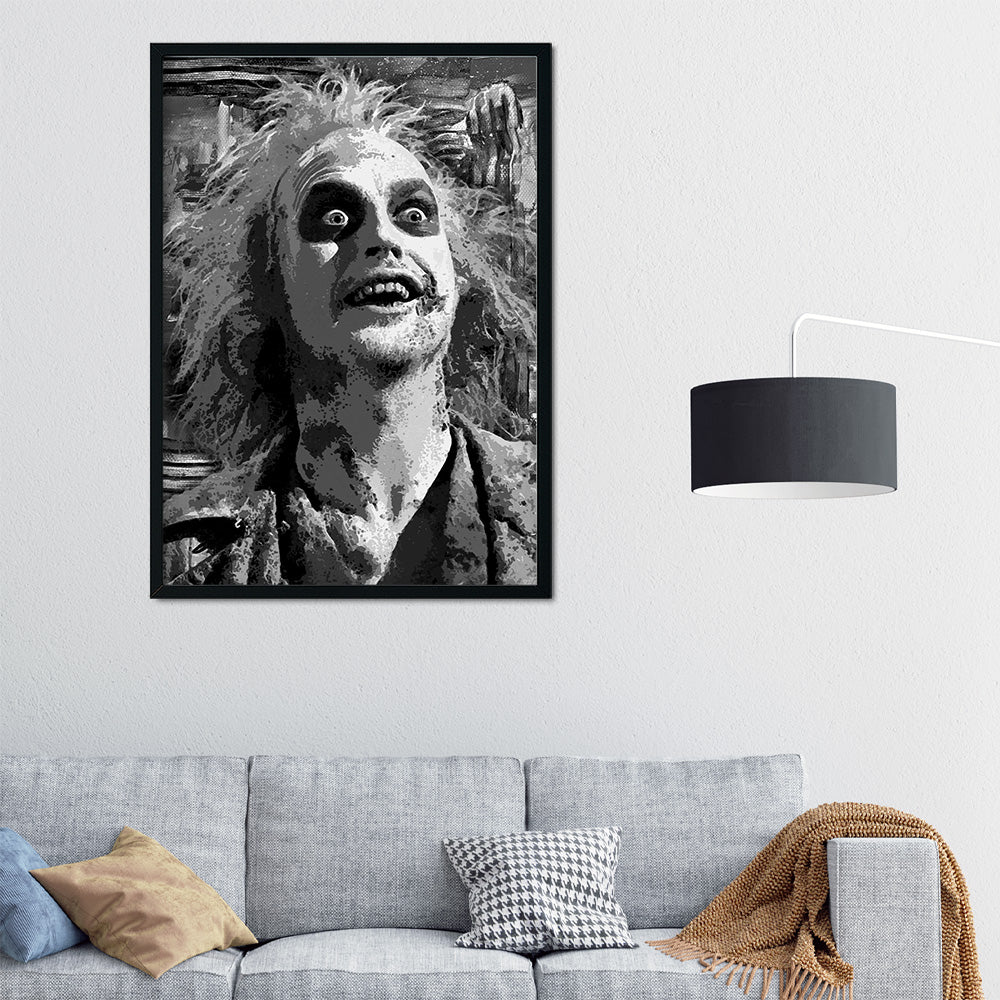 Beetlejuice Grayscale Wall Art