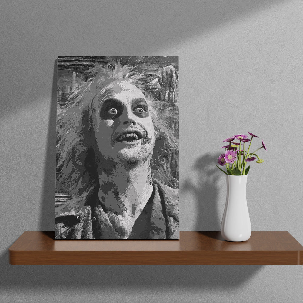 Beetlejuice Grayscale Wall Art