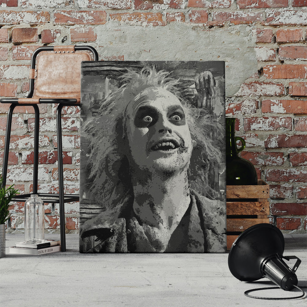Beetlejuice Grayscale Wall Art