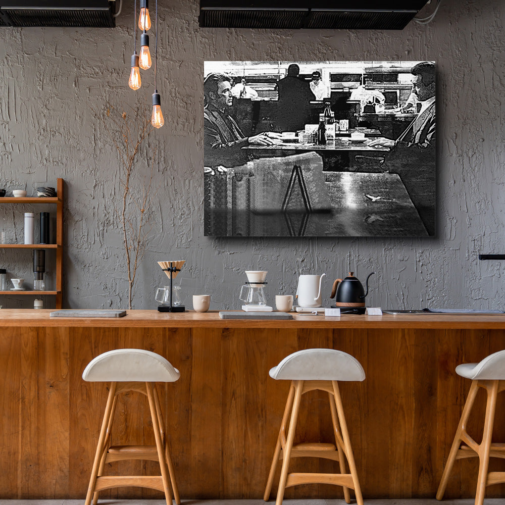 Heat - The Meeting Grayscale Wall Art