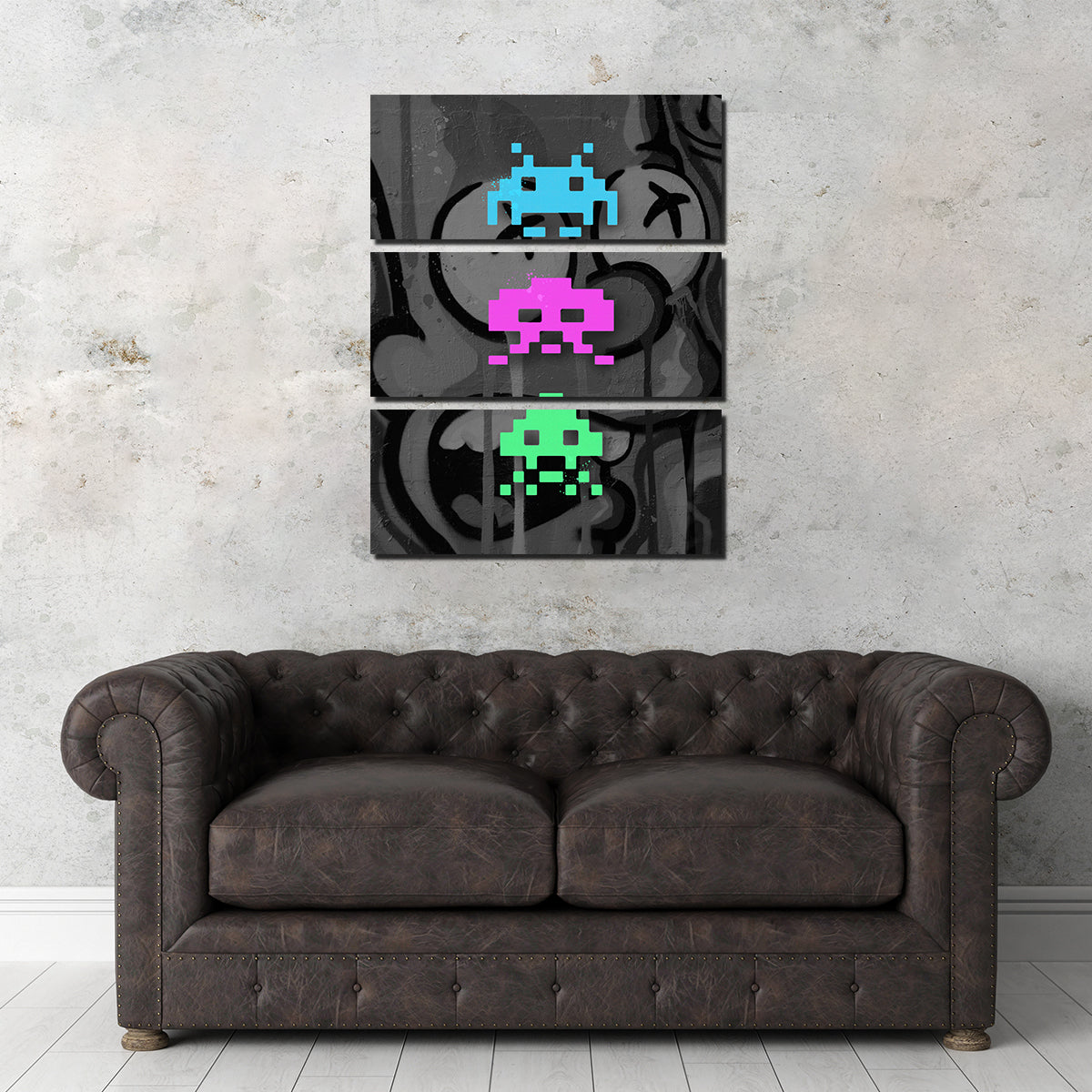 3 Space Invaders Graffiti