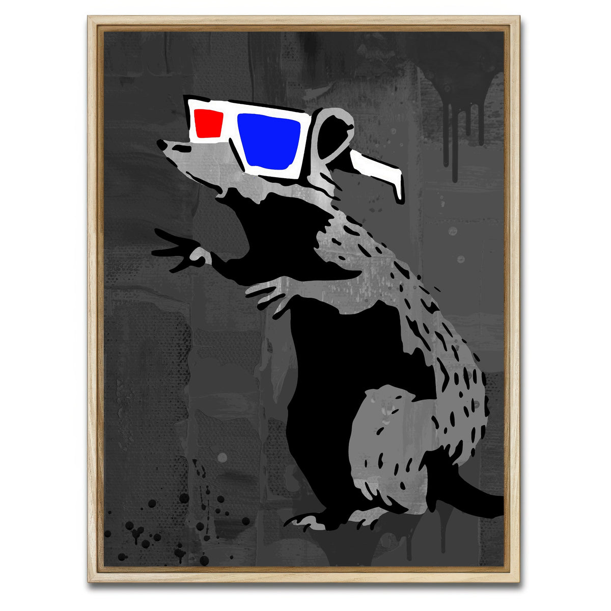 AUTO-MOCKUP WHITE | 3D rat | 1 Piece | Natural Framed Canvas | group=3x4