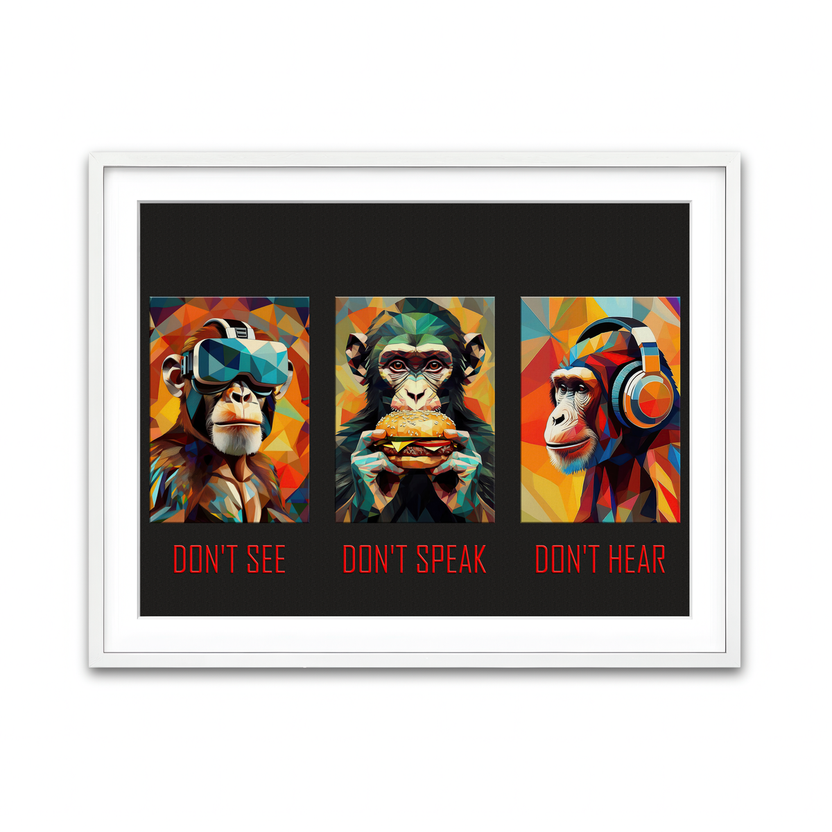 Framed Print 4x3 White
