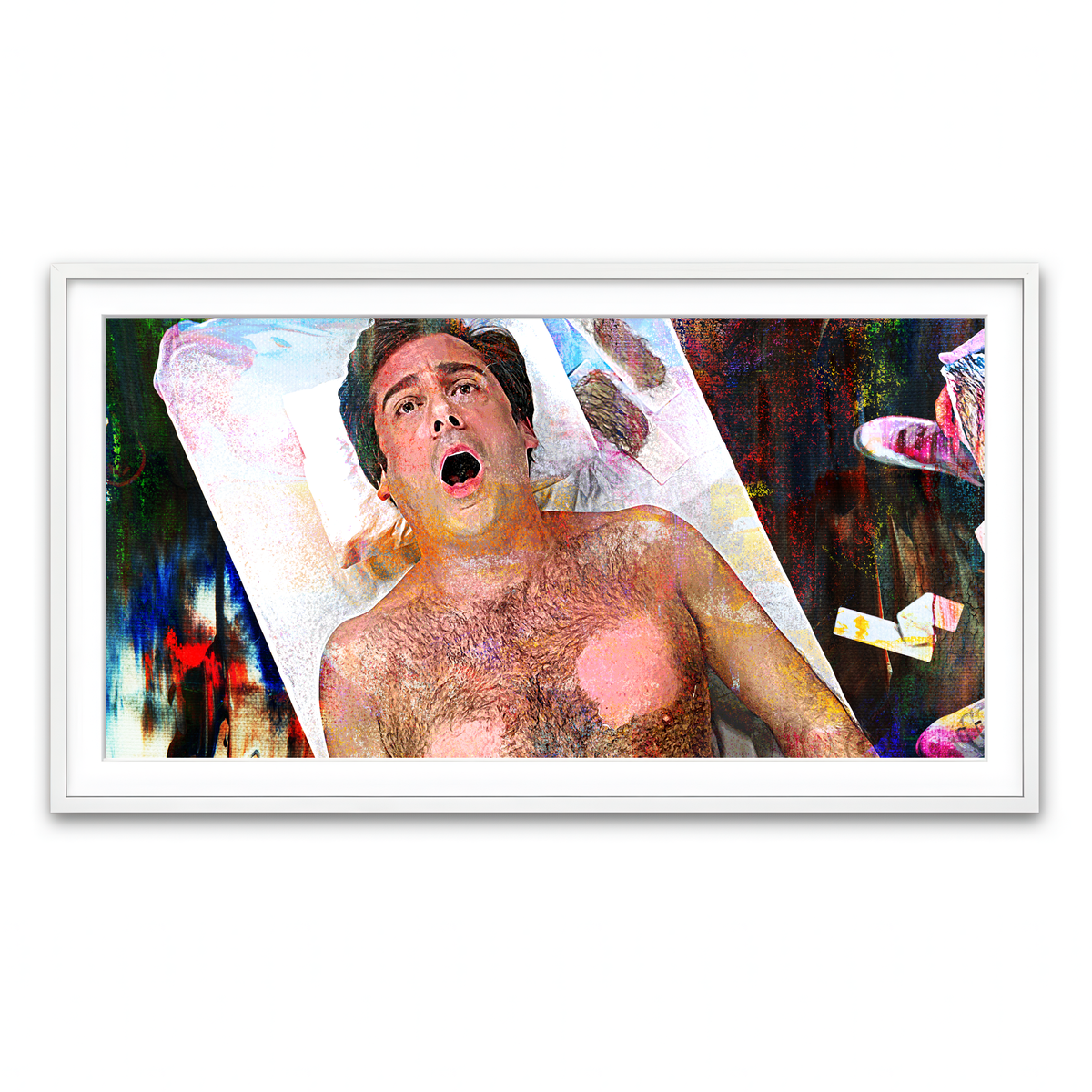 Framed Print 2x1 White