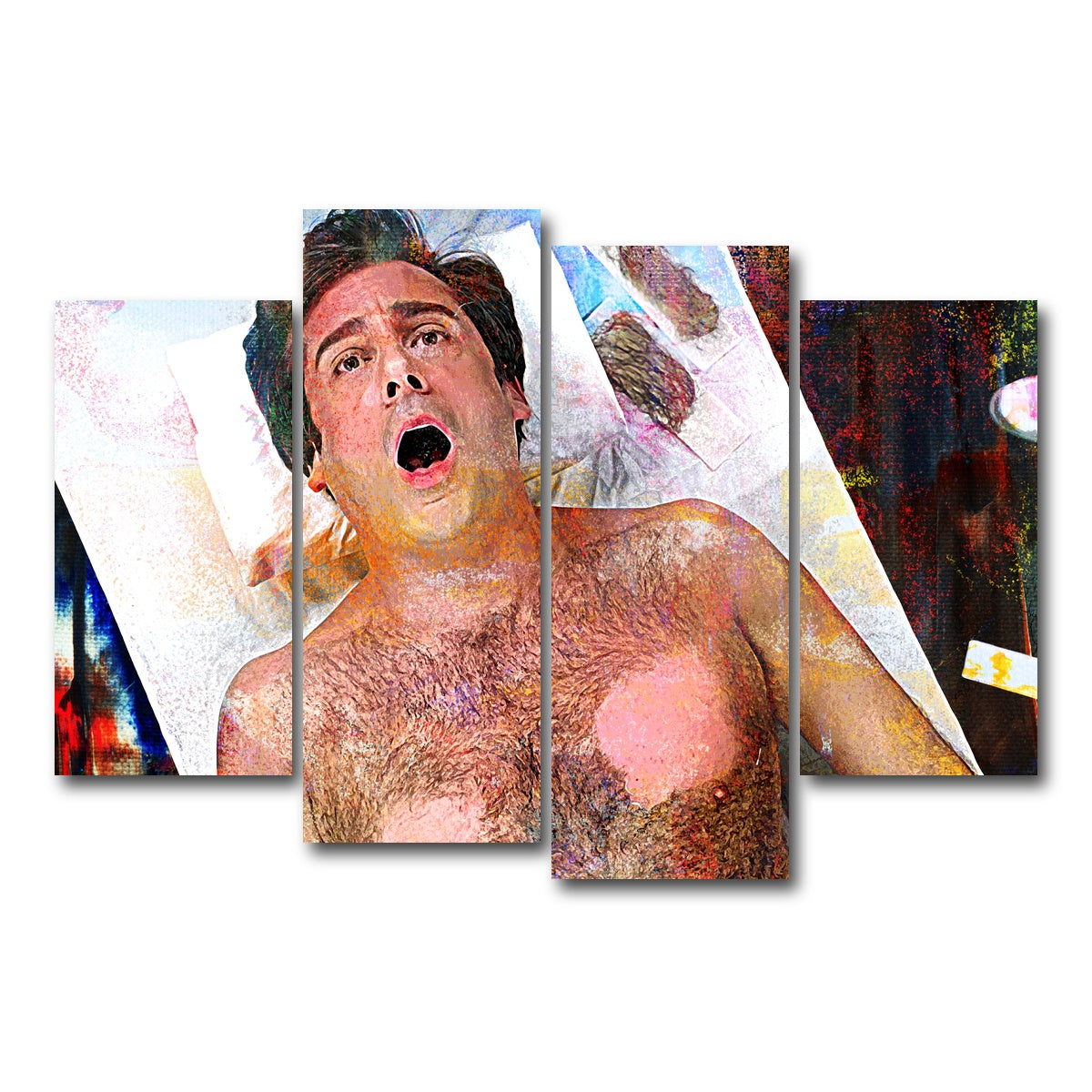 AUTO-MOCKUP WHITE | 40-Year-Old Virgin Waxing | 4 Piece | Gallery Wrapped | group=4_short