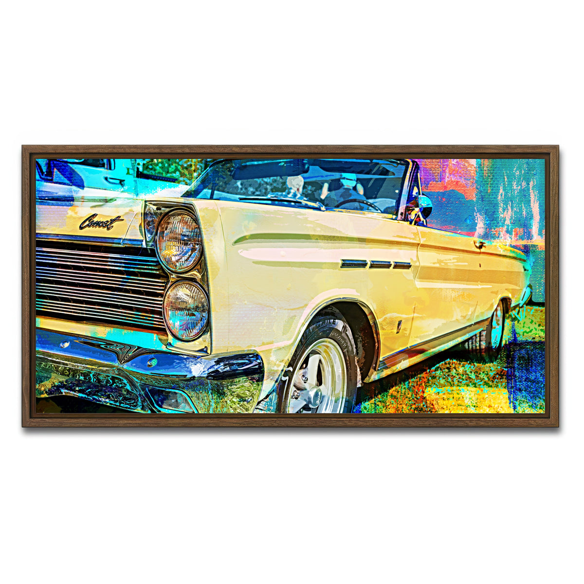 AUTO-MOCKUP WHITE | '65 Caliente Convertible | 1 Piece | Walnut Framed Canvas | group=2x1