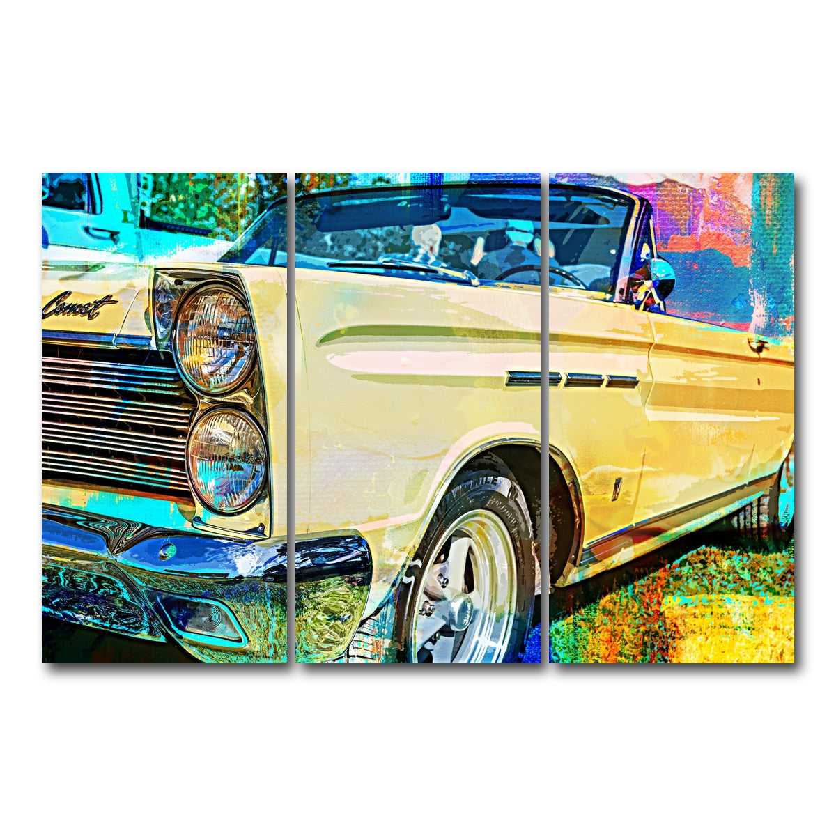 AUTO-MOCKUP WHITE | '65 Caliente Convertible | 3 Piece | Gallery Wrap Canvas | group=12x24