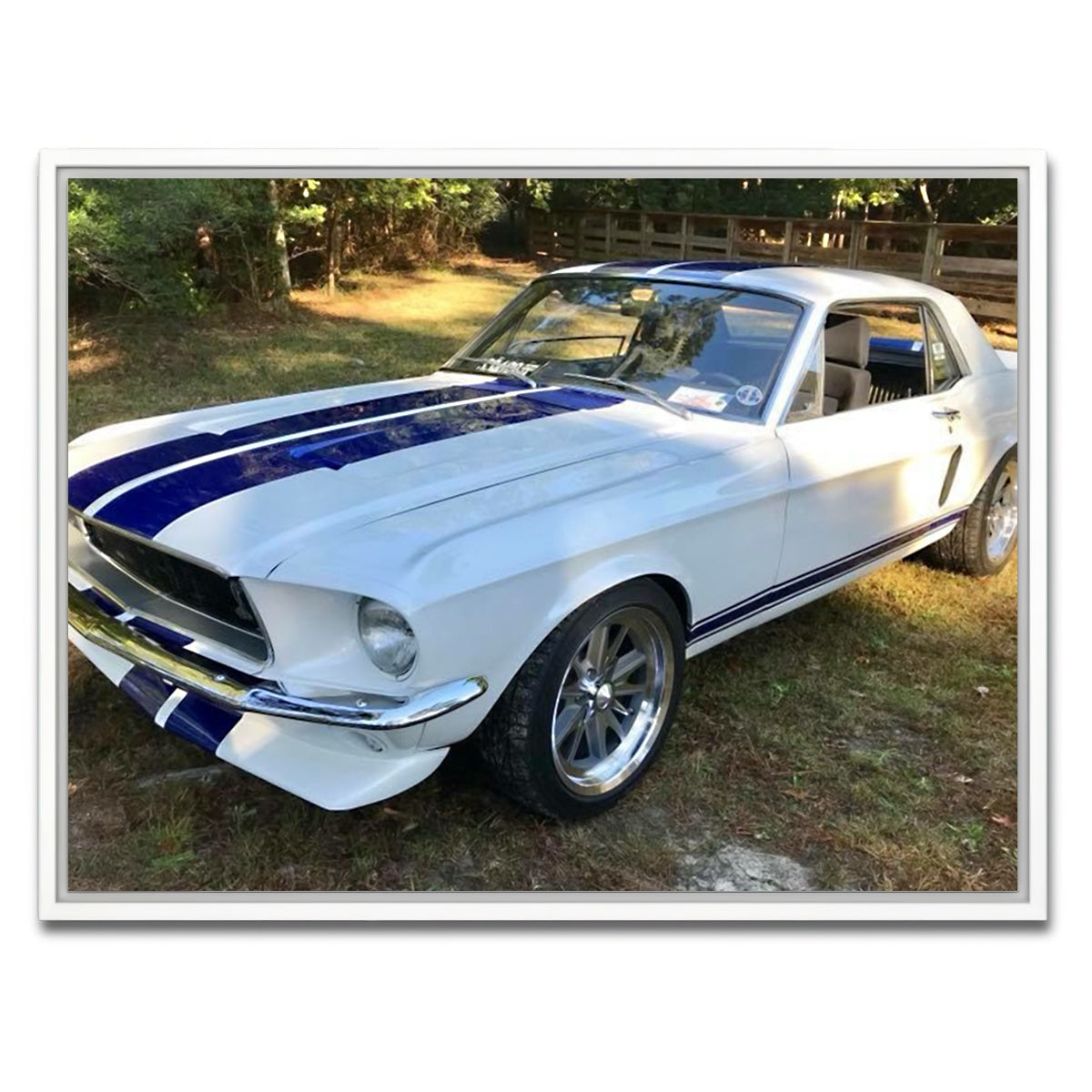 AUTO-MOCKUP WHITE | '68 Mustang | 1 Piece | White Framed Canvas | group=4x3