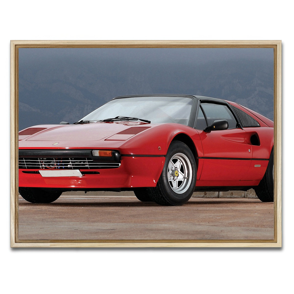 AUTO-MOCKUP WHITE | '77 Ferrari 308 GTS | 1 Piece | Natural Framed Canvas | group=4x3