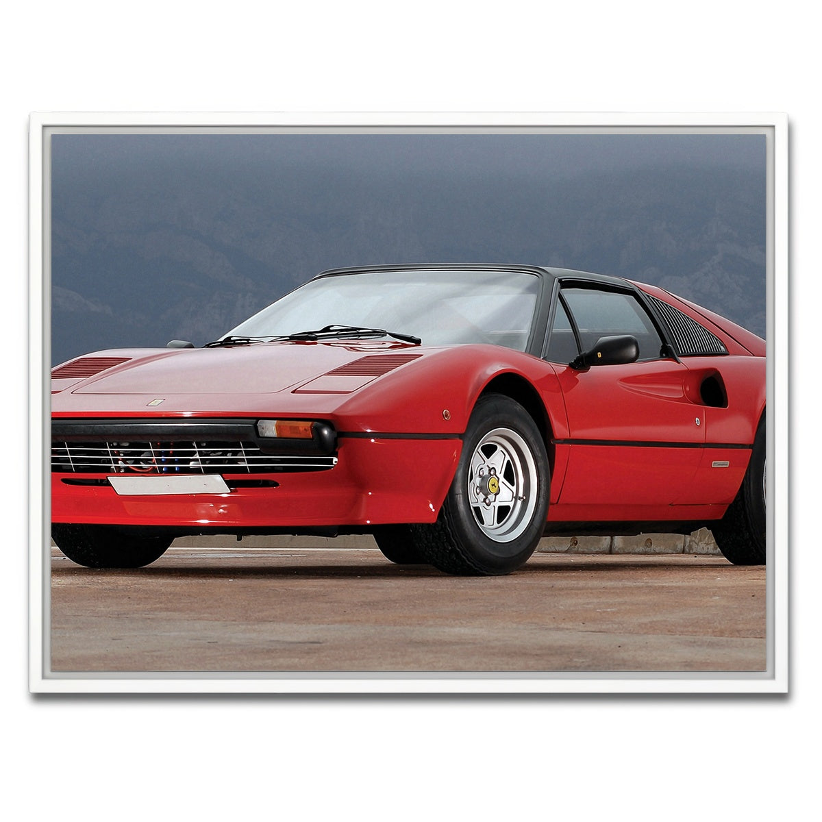AUTO-MOCKUP WHITE | '77 Ferrari 308 GTS | 1 Piece | White Framed Canvas | group=4x3